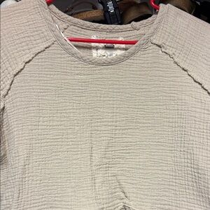 Women's Beige boutique Textured Top xl